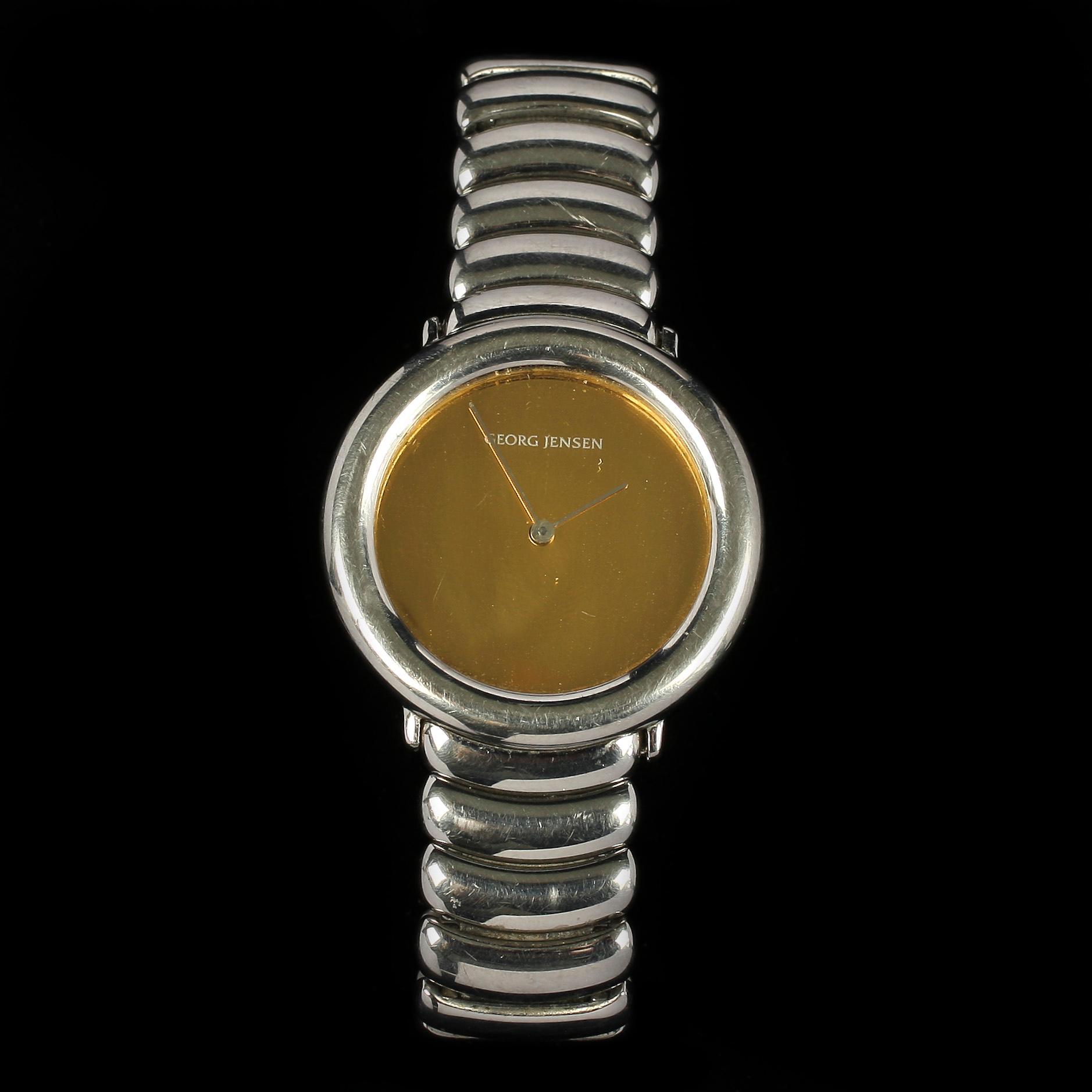 ARMBANDSUR, rostfritt stål, Georg Jensen, design Andreas Mikkelsen. 1900-talets slut.