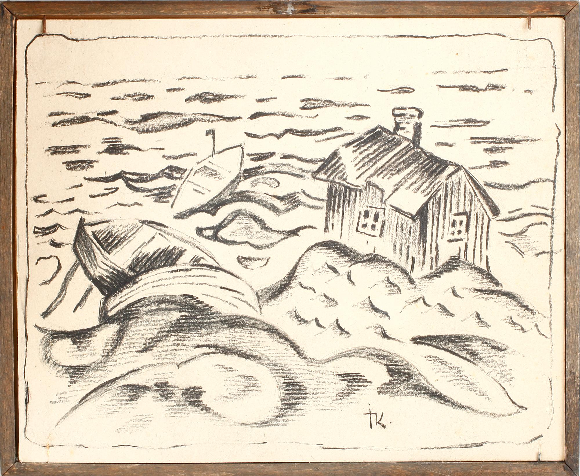 IDA KERKOVIUS, blandteknik, signerad.