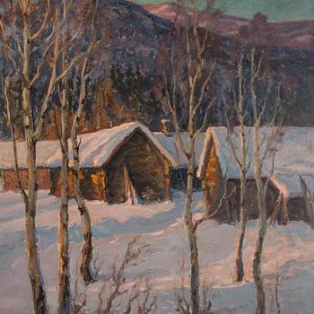 Einar Krüger, olja på duk, signerad.