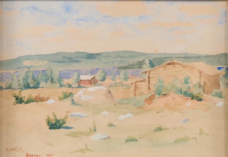 MARIA WIIK, akvarell, signerad och daterad 1895.