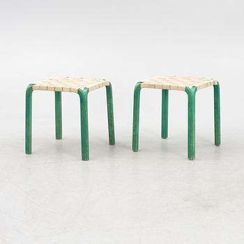 Alvar Aalto, a pair of model Y61 stools, Artek, Finland.