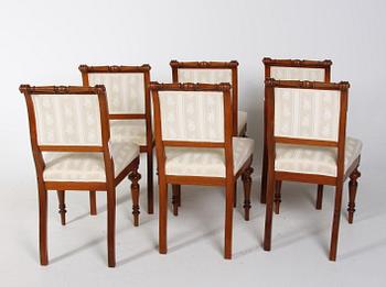 STOLAR, 6 st. Senempire, 1800-talets senare hälft.