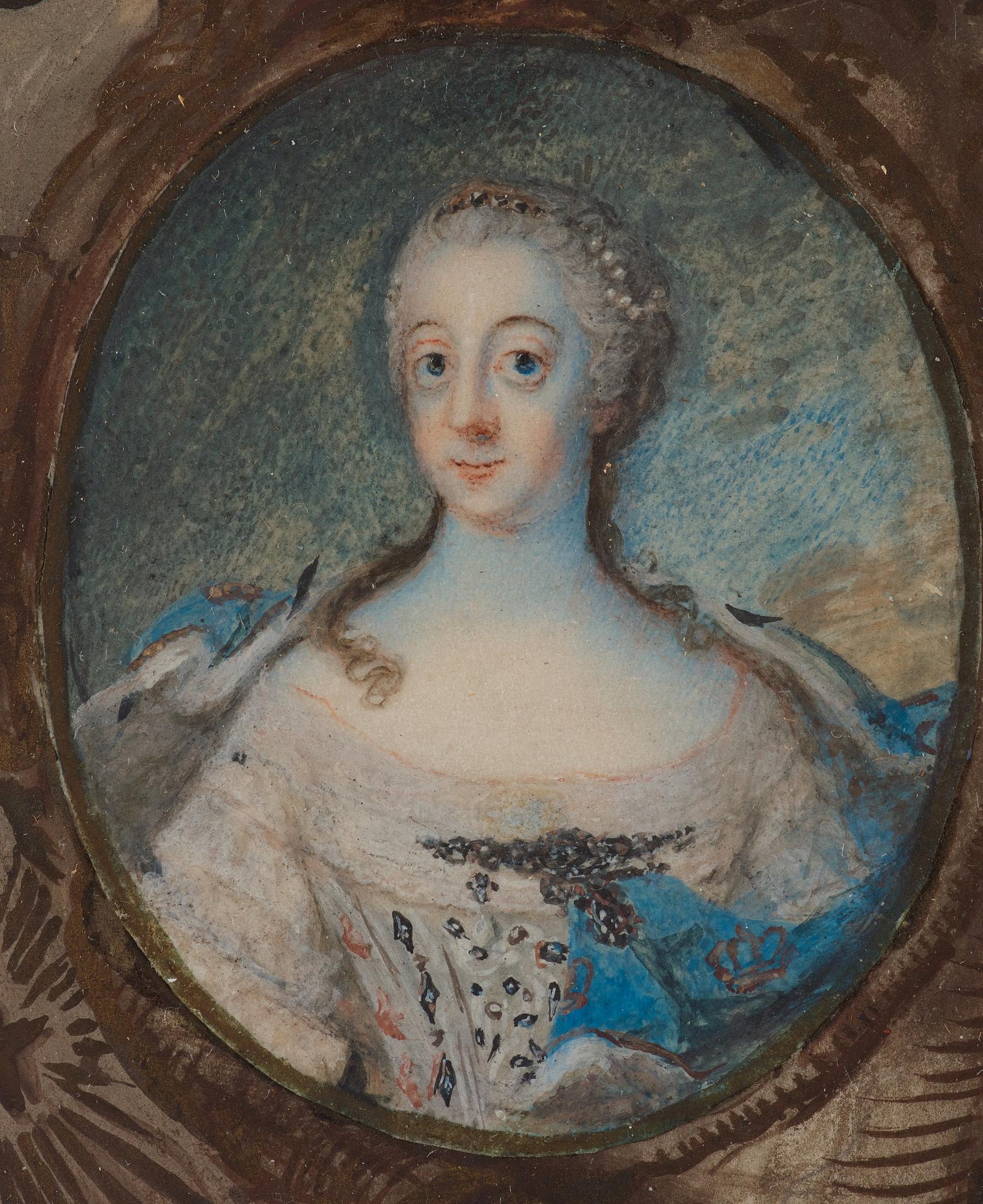 Niclas Lafrensen d.ä., Miniature of Adolf Fredrik, Lovisa Ulrika & Gustav III.