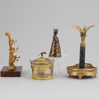 Four decorative objects, 19th/20th Century.