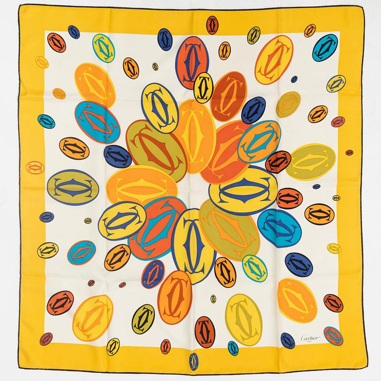 Cartier, a silk scarf.