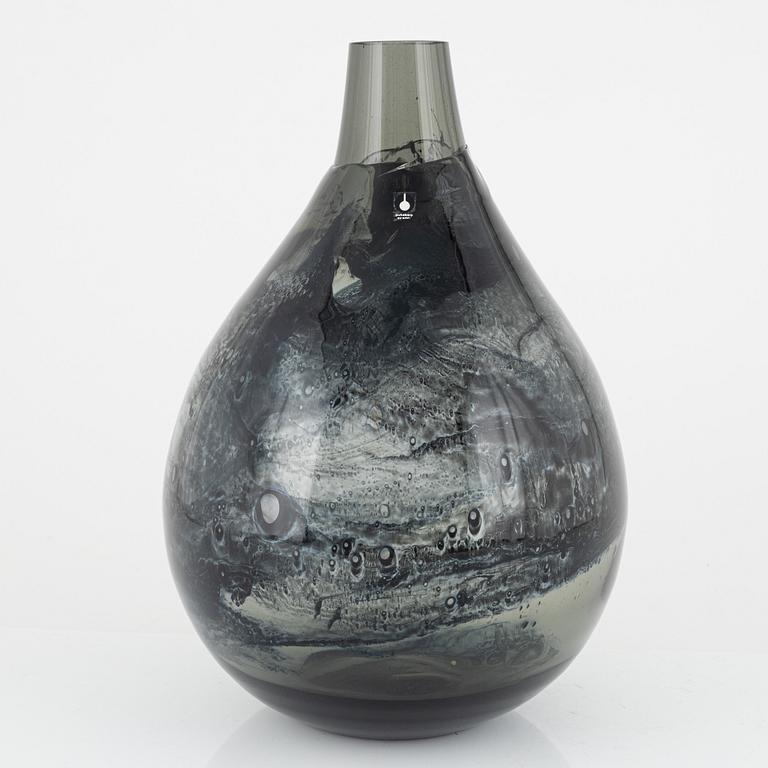 Eva Englund, a glass vase, "Eldlek", Pukeberg, Sweden, 1960's.
