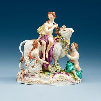 An allegorical 'Vienna' figure group representing 'Europe and the Bull'.