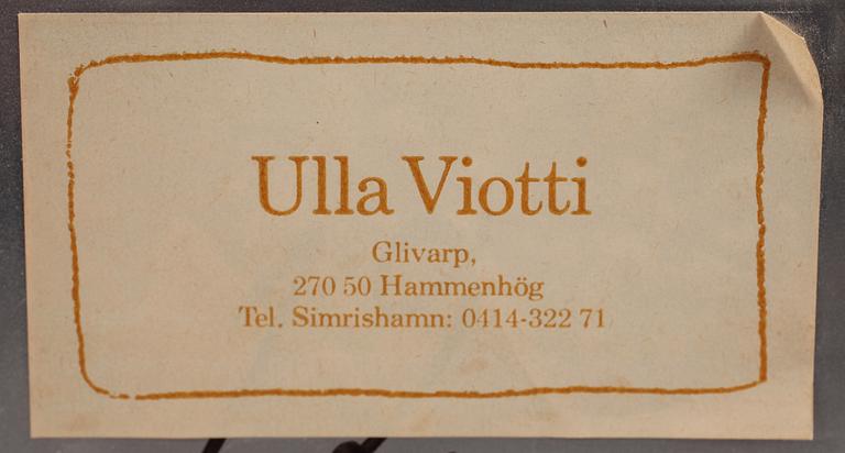 ULLA VIOTTI, skulptur, bränd lera, sign.