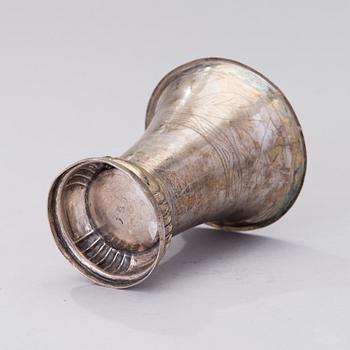 A BEAKER, silver, Jonas Lexell (Turku Finland 1730-1768), 1747. Weight c. 58 g.