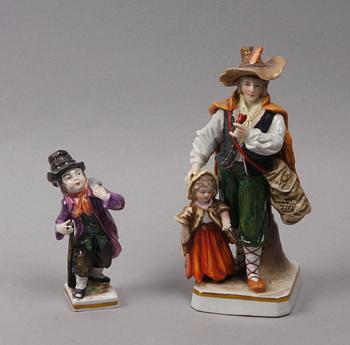 FIGURINER, 2st, porslin. 1800/1900-tal. Tyskland.