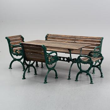 A five piece Byarum suite of garden furniture, late 20th Century.