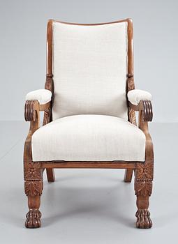 A North European 1820's mahogany armchair.