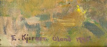 ESTHER KJERNER, olja på pannå, signo dat öland 1895.