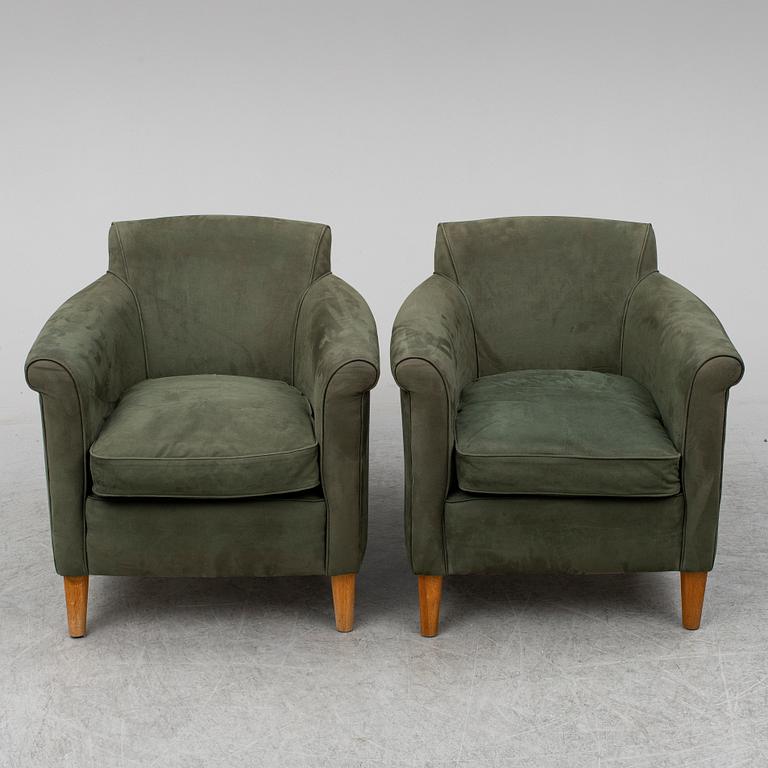 A pair of 'Crocket' easy chairs by Håkan Urdell, Fogia.