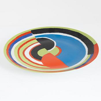 Sonia Delaunay, fat, porslin, "Signal", Limoges för Artcurial, signerad och numrerad 515/900.