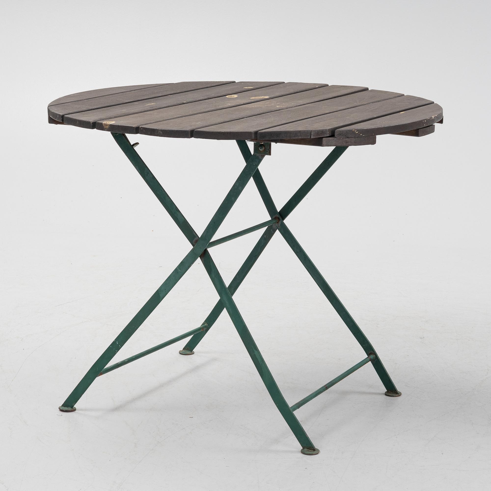 A seven-piece garden furniture suite, Tuve Osby Sweden, second half of the 20th Century.