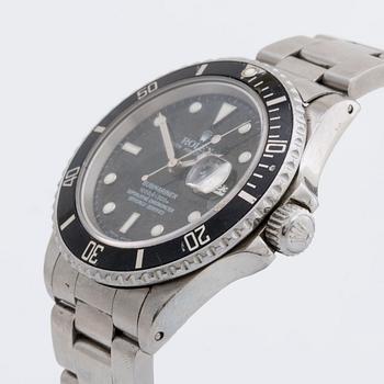 ROLEX Oyster Perpetual Date Submariner (1000ft=300m) Chronometer armbandsur, 40 mm.