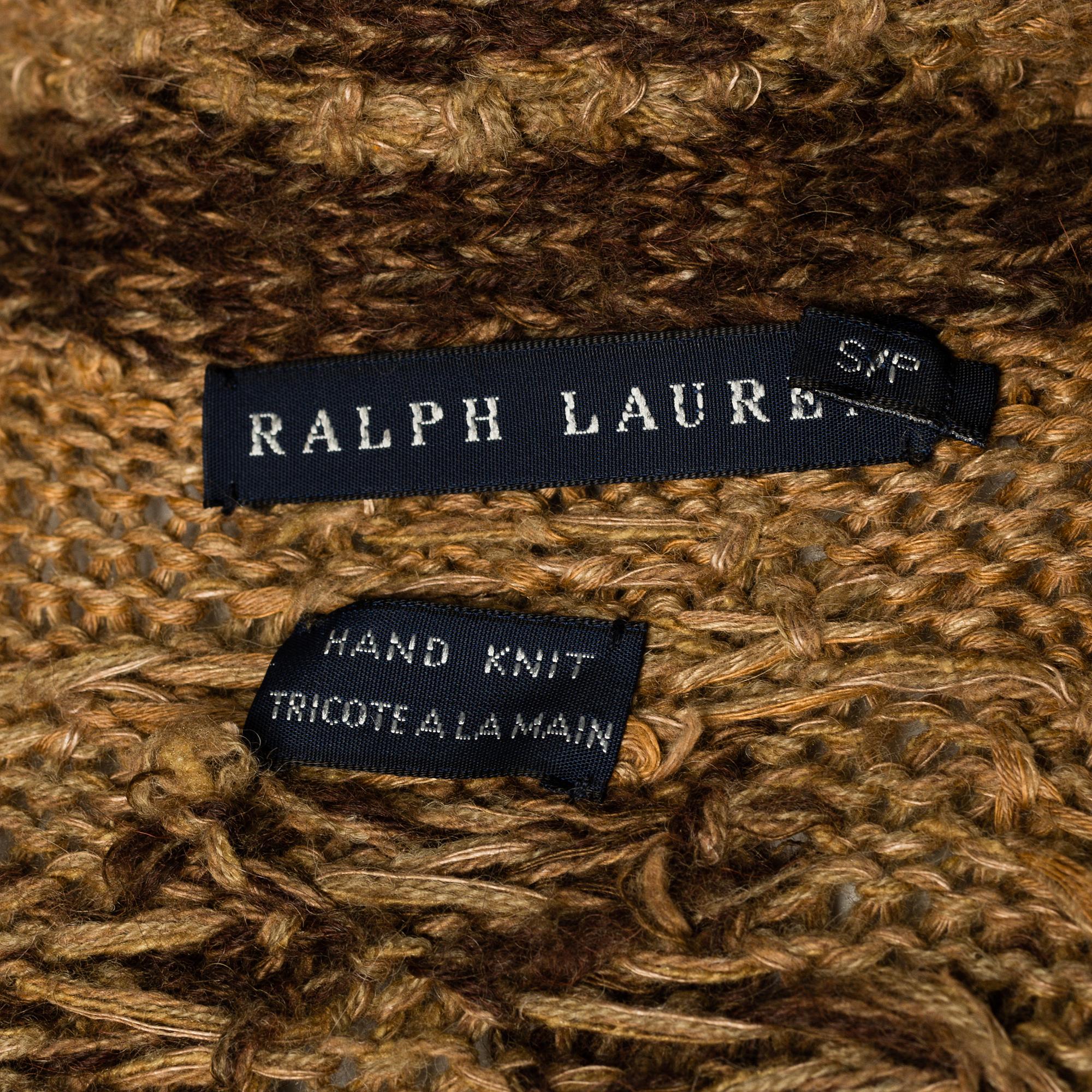 A handknitted long cardigan by Ralph Lauren, size S.