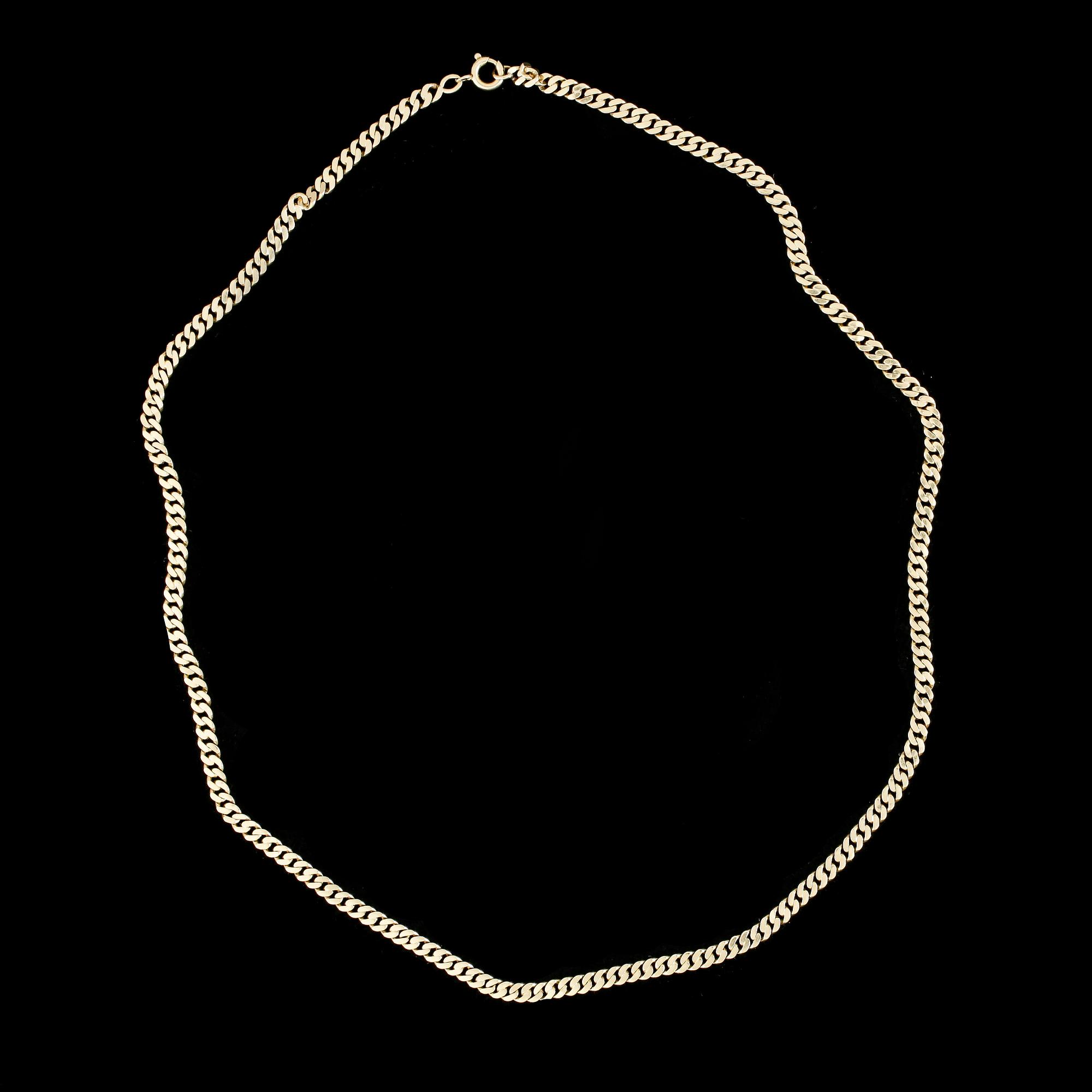 HALSKEDJA, 18k guld. Vikt ca11g.
