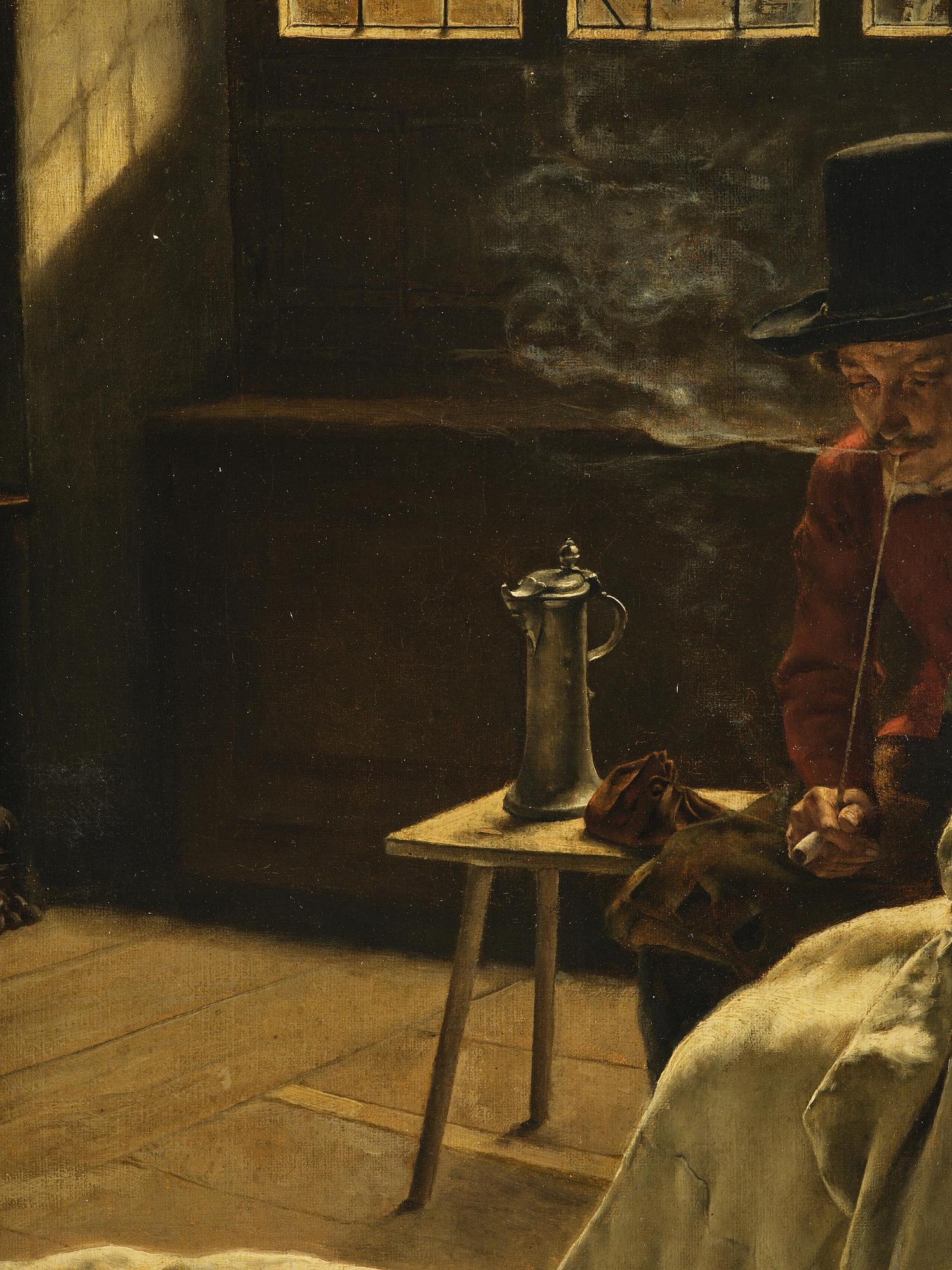 Claus Meyer, Handarbetande kvinna och man med kritpipa.