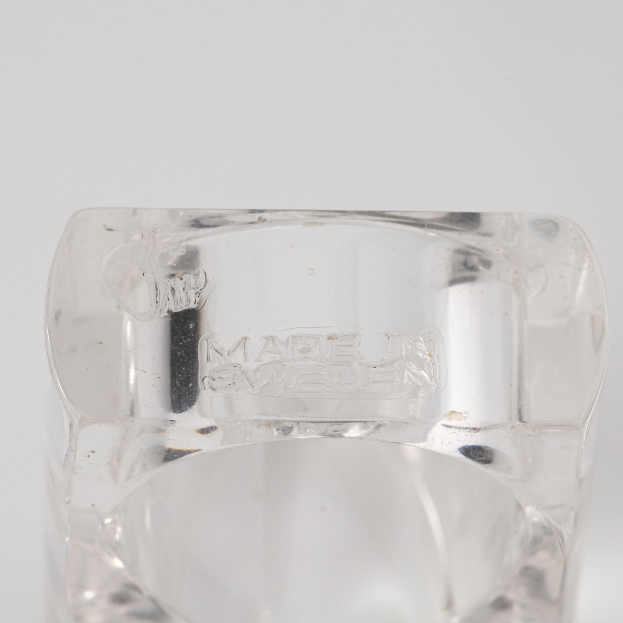 Siv Lagerström, three rings, acrylic plastic, 1970s.