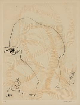 Max Ernst, etching in colours, 1966, signed 55/99.