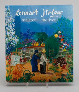 BOK, "Lennart Jirlow, Målaren-Motiven", bibliofilutgåva 121/300. Med signerad färglitografi.