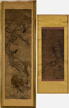 Two paintings, Qing dynasty.