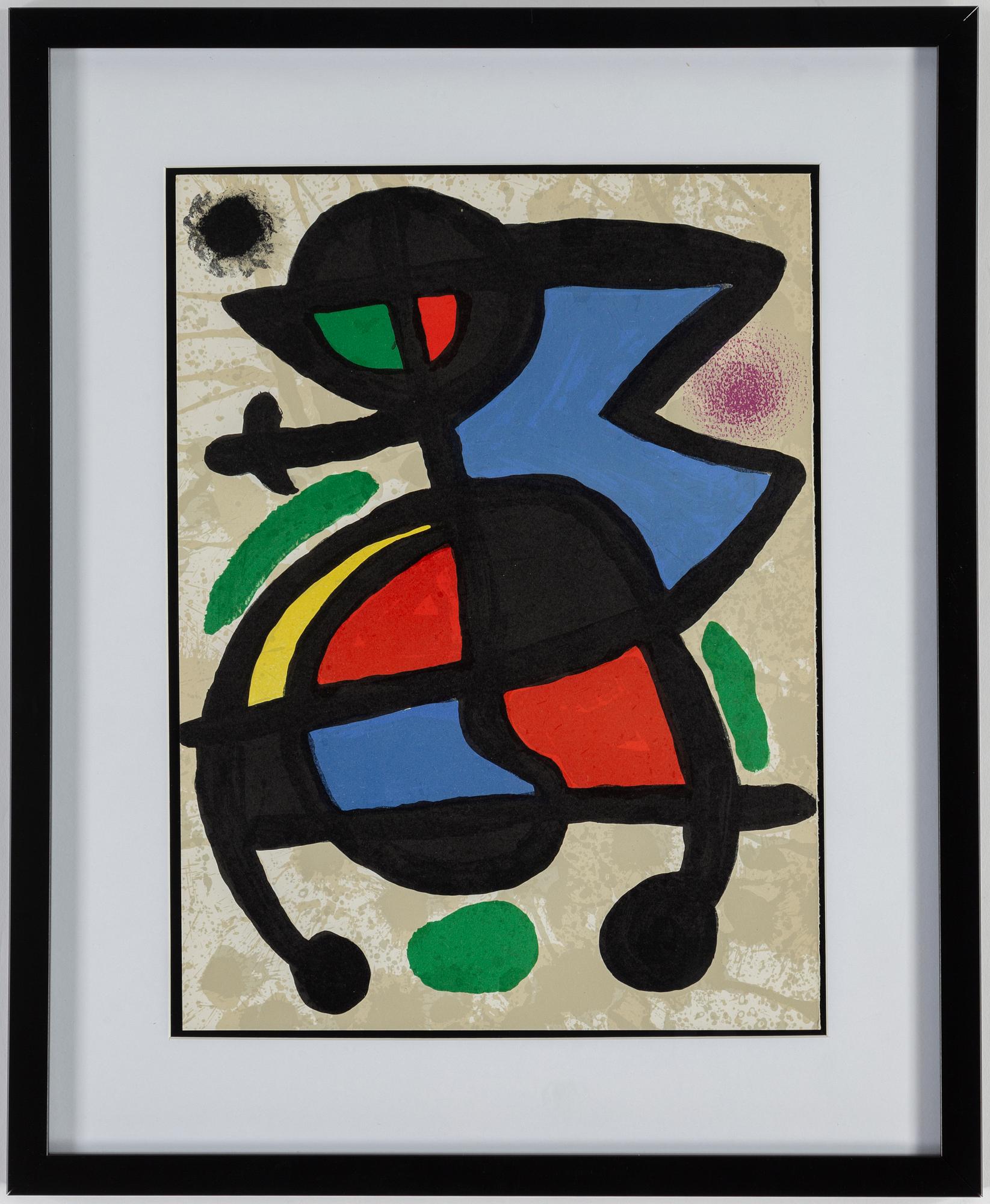 JOAN MIRÓ, efter, färglitografi, ur Derrière le Miroir no 186, 1970.