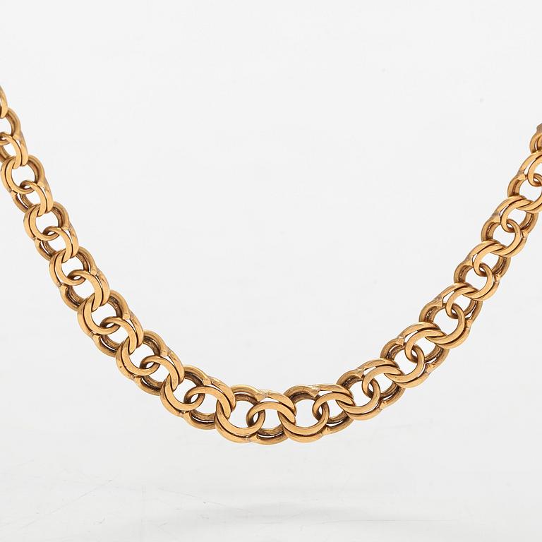 Kaulaketju, 18K kultaa, Bismarck-lenkki.