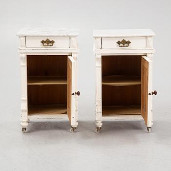 Sängbord, ett par, 1800-talets slut.