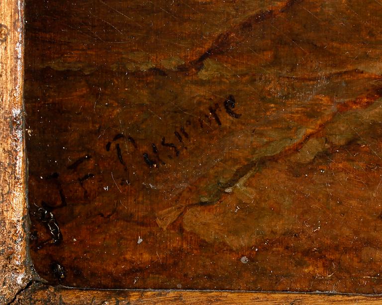 JOHN FREDERICK PASMORE, olja på pannå, signerad.