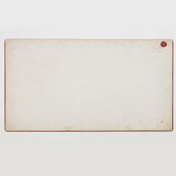 Oidentifierad konstnär, s.k. "Solfjädersmålning", Bergigt flodlandskap, Kina, 1900-tal.