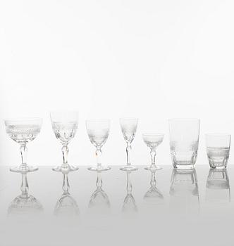 Edward Hald, glass service, 48 pieces, "Rio", Orrefors, mid-20th century.