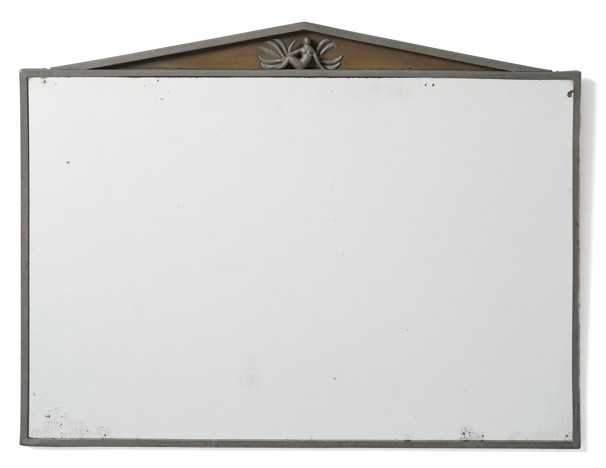 Nils Fougstedt, spegel, Swedish Grace, modell "137", tenn, Firma Svenskt Tenn, Stockholm, 1926.