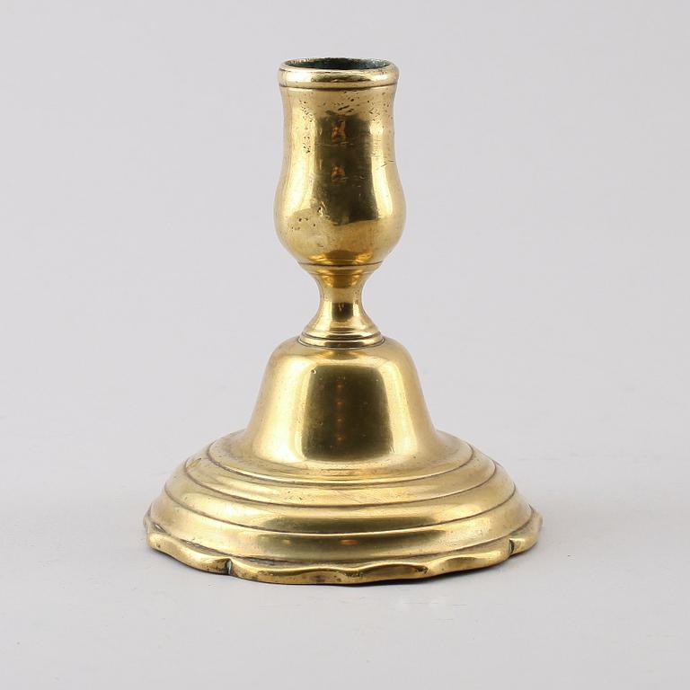 LJUSSTAKE, mässing, 1700-tal.