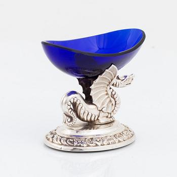 A Swedish silver salt cellar, mark of Gustaf Folcker, Stockholm, 1845.