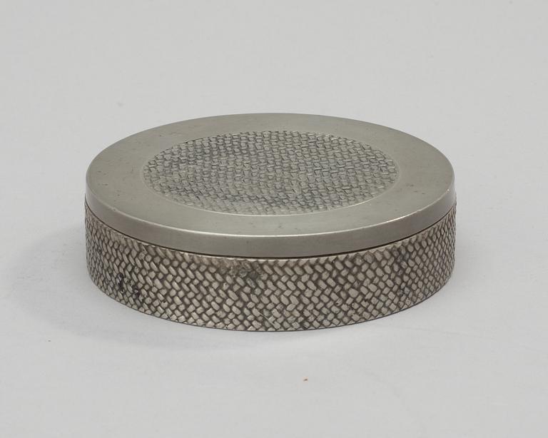 An Estrid Ericson pewter box with cover by Svenskt tenn 1936.