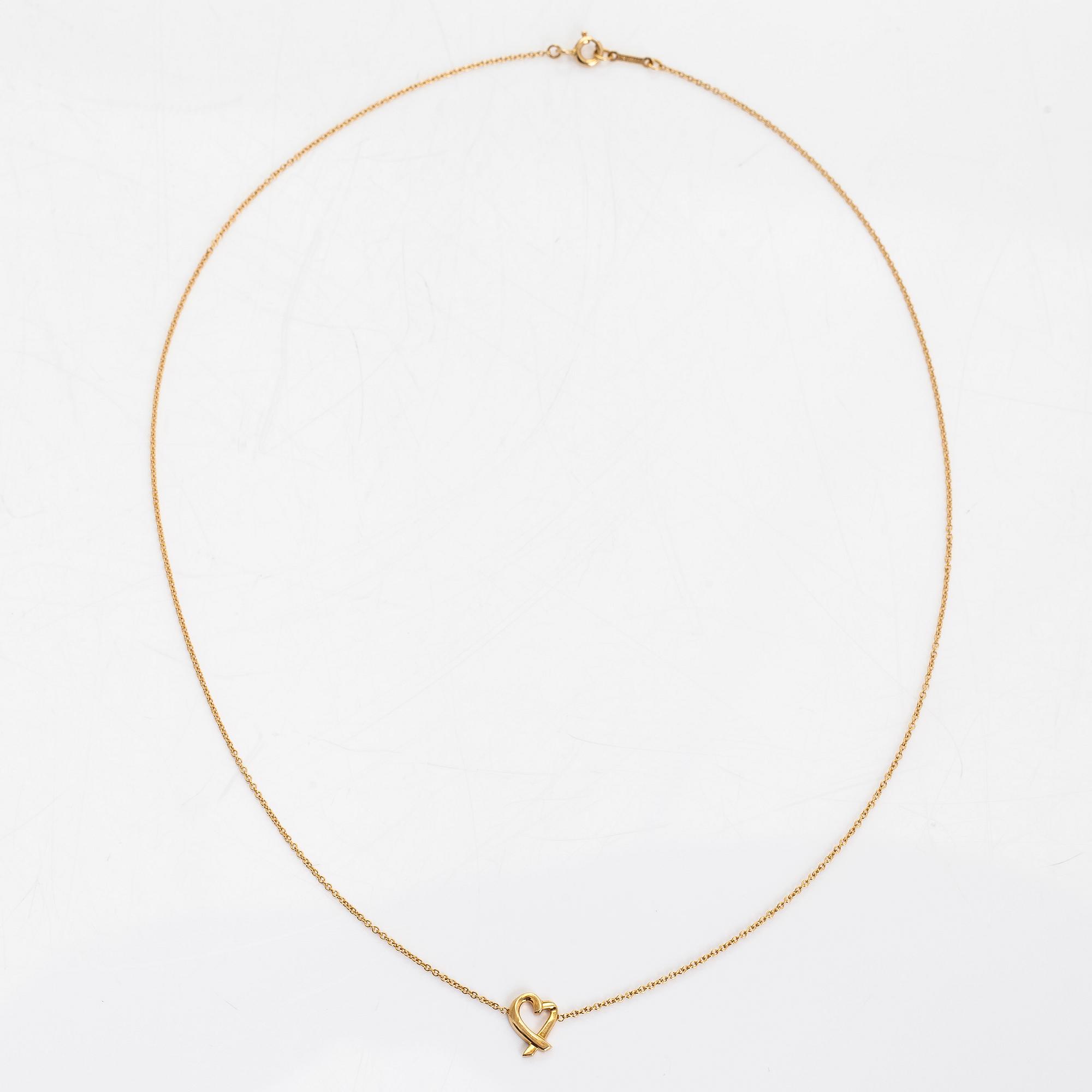 Tiffany & Co, Paloma Picasso, kaulakoru, "Loving Heart", 18K kultaa.
