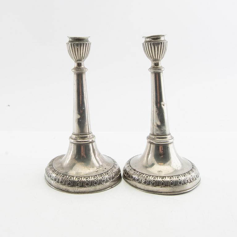 Ljusstakar, ett par, Sven Berglund, Malmö, 1856.