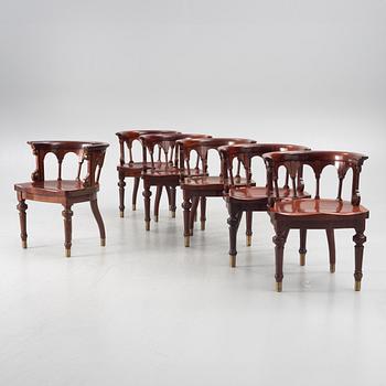 Chairs, 6 pcs, Nils Löfmark, Gothenburg, early 20th century.