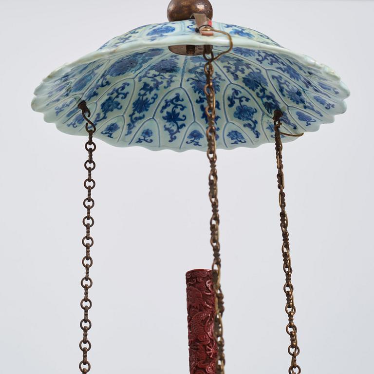 A Chinese hanging lantern, Qing dynasty, 19th Century.