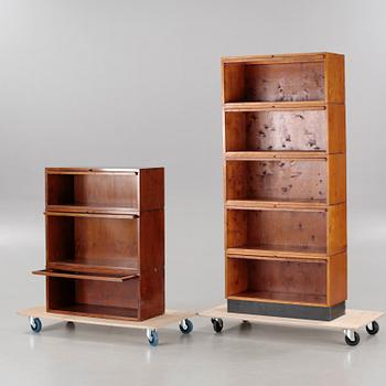 Two bookshelfs from the first half of the 20th century.