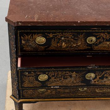 A 19th century gustavian style chest of drawers.