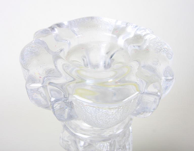 LJUSSTAKAR, ett par, glas, Skruf.