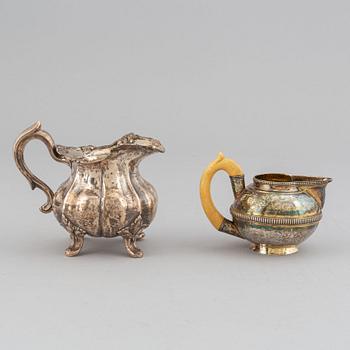 Six Russian silver pieces, mark of Wäkeva, Seipel and others, 18th/19th century.