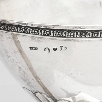 A pair of Gustavian silver sugarbowls, mark of Mikael Nyberg, Stockholm 1791.