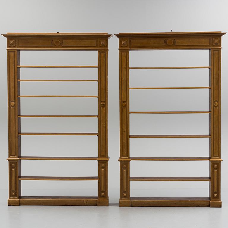 A pair of book shelves from ca 1900.