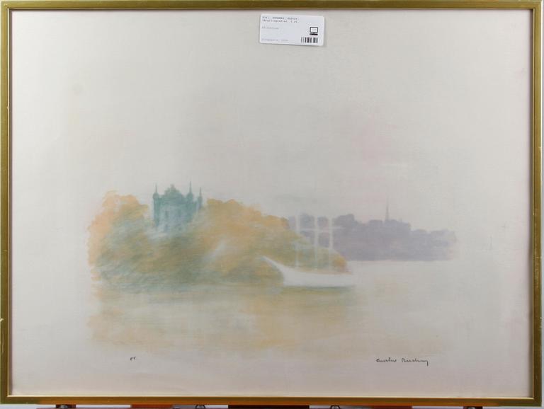 RUDBERG, GUSTAV, färglitografier, 3 st.