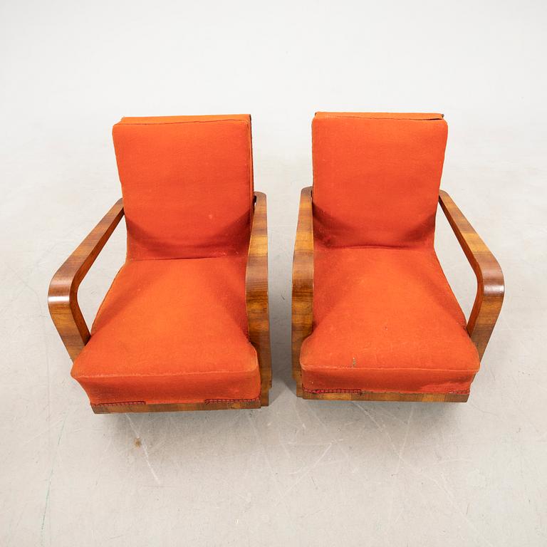 Armchairs, a pair of Art Deco from the first half of the 20th century.